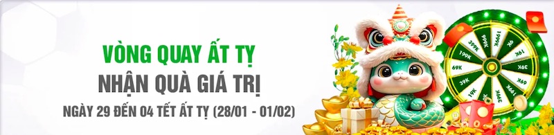 Vòng quay Ất Tỵ may mắn - Khuyến mãi 88CLB